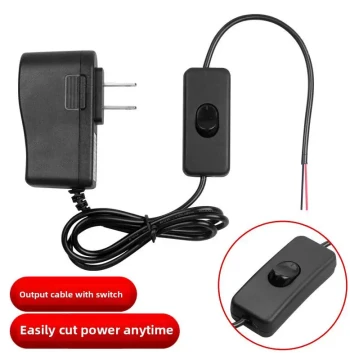 2-Meter Power Adapter with Stripped and Tinned Bare Wire Ends - Available in 3V/5V/6V/7.5V/9V/12V/15V/24V and 1A/2A/3A Configurations