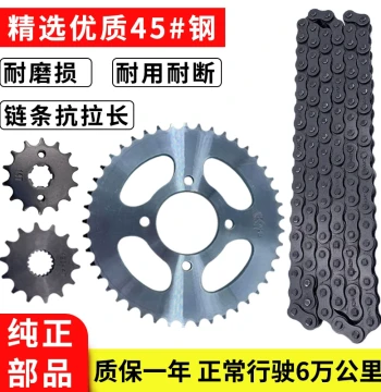 Chain and Sprocket Kit for Suzuki King GS125, Diamond Leopard HJ125K, Prince GN, and Ruishuang EN Motorcycles