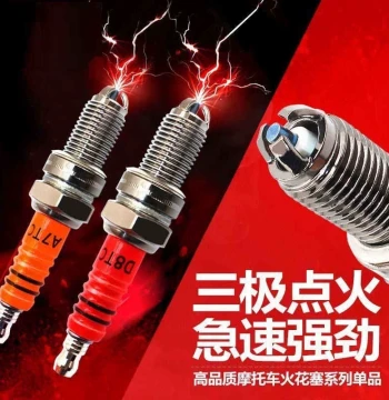 Motorcycle Three-Prong Spark Plug Universal for Motorcycles, Tricycles, Scooters, and Mopeds