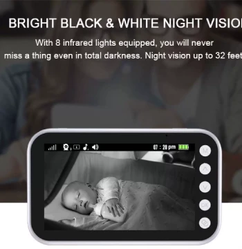 Baby Monitor with 4.3-inch HD Display - Night Vision, Factory Direct for Cross-Border Sales