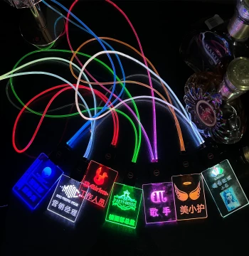 LED Light-Up Name Badge for Bars, Nightclubs, Designated Drivers, KTV Entertainment Venues, Customizable Employee ID Tag