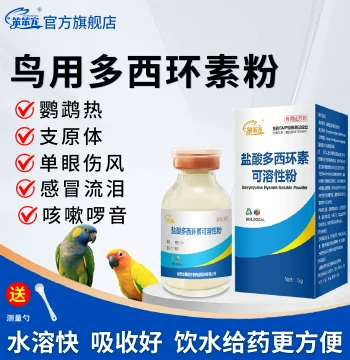 Doxycycline Medication for Birds: Specialized Treatment for Parrots, Lovebirds, Cockatiels, Pigeons against Mycoplasma, Colds, and Respiratory Issues - New