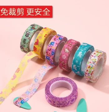 No-Cut Guzheng Tape Professional Performance Grade Kids' Cute Cartoon Tape Tear-Off Breathable Non-Sticky Pipa