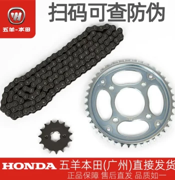 Wuyang Honda Phantom Warrior WH150-2-5 OEM Three-Piece Chain Kit - Original Sprocket and Chain Set