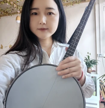 MusicBus 3-String Banjo 41" - Western Instrument for Bluegrass Beginners