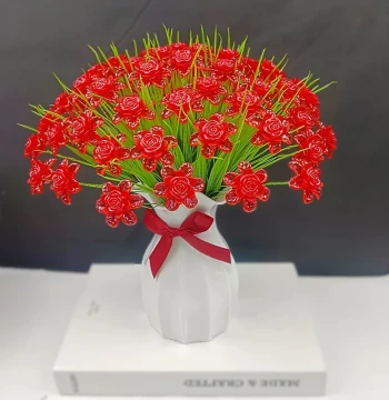 New Fresh Style Handmade DIY Rose Bouquet for Qixi Valentine's Day - Home Decor Ornament