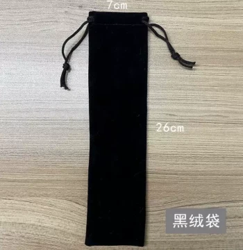 Fabric Cutlery Pouch with Drawstring Mesh for Chopsticks and Spoons