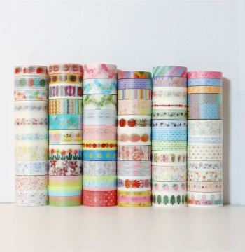 BOBOGD Washi Tape Roll - Red Polka Dot Basic Style for Journaling, Korean-Style Decor, and Stationery Stickers
