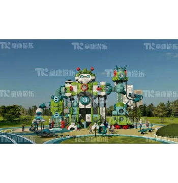 Best-Selling Large Outdoor Robot Plastic Slide for Kids Playgrounds, Kindergartens, and Community Parks