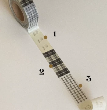 Fuguang Decant - Korean jazzornot INS Vintage Style Patchwork Basic Planner Tape, Plaid Little Rabbit