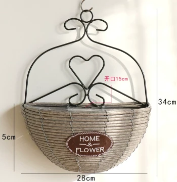Creative Wall-Mounted Wicker Flower Basket, Handwoven Rattan and Willow Planter for Pothos and Wall Decor