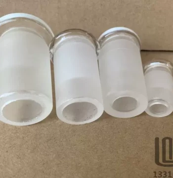 5076 Space-Saving Adapter Glass Frosted Standard Joint Adapter Flask Condenser Transformer Small Plug Large