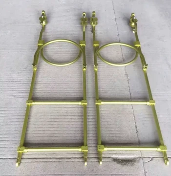 Insulated Rope Ladder with Aluminum Alloy Trolley, Dual-Line Brake Self-Locking Soft Ladder Head