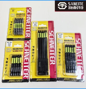 Shinaite Cross Bit Set - High-Hardness Tungsten Steel Electric Screwdriver Bits with Strong Magnetic Anti-Slip Design