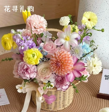 New Top Hat Woven Flower Basket Fresh Flower Bouquet Handheld Basket Handmade Creative Gift DIY Floral Florist Packaging Materials