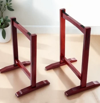 Premium Portable Solid Wood Guzheng Stand - Detachable Design with Leg Clearance