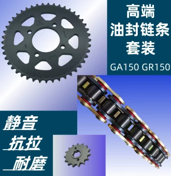Sprocket and Oil Seal Chain Kit for Qingqi Suzuki QS150-5-6, Handao GA150, and Hanjun GR150