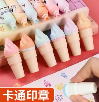 Children's Stamp Set Cartoon Reward Stamps for Kids Teacher Approval Seals