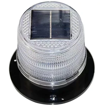 LED Solar Warning Light with Magnetic Base - Vehicle Roof Flashing Strobe for Night Traffic Roadblocks