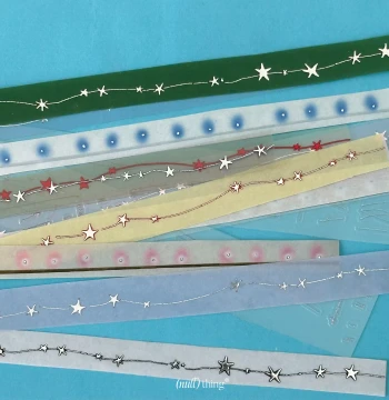 nullthing Star Tape, Silver Foil Sticker Strips, Decorative Washi Tape