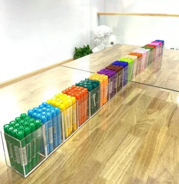 Acrylic Marker Pen Holder Large-Capacity Multi-Compartment Organizer