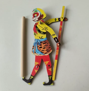 Wooden Shadow Puppet Toy DIY - Xi'an Dynamic Puppet Sun Wukong Journey to the West, Xi'an Travel Souvenir Gift