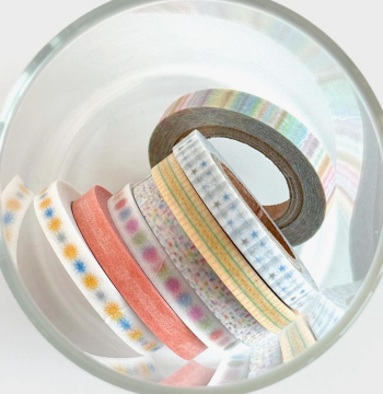[Full Roll/Cut] oab April New Arrival Narrow Basic Strip Tape, Korean Minimalist INS Style for Journaling