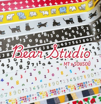 50cm Cut - Japanese MT Washi Tape: MT x SOUSOU Collection (Numbers, Red Polka Dots, Little Elephant, Tomato)