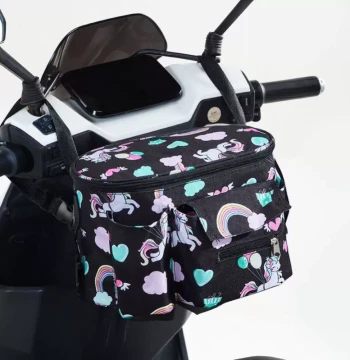 Electric Bike Front Storage Bag - Large Capacity Waterproof Hanging Pouch for Scooters and E-Bikes