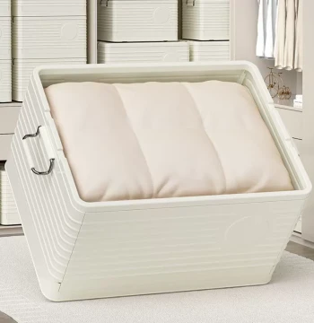 Extra-Large Foldable Plastic Storage Box - Thickened Organizer for Clothes, Toys, and Household Items