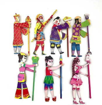 Wooden Shadow Puppet Toy - Xi'an Specialty Gift Featuring Journey to the West Characters (Sun Wukong) for Children's Day