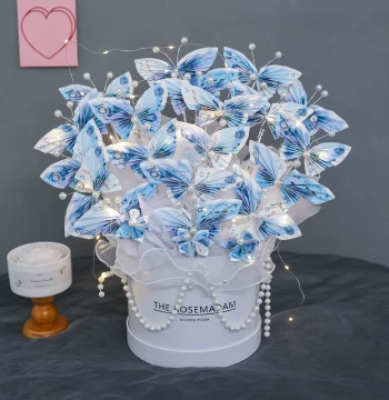 520 Creative DIY Handmade Butterfly Money Flower Hug Bucket Material Kit Set, Girlfriend Birthday Valentine's Day Gift Flower