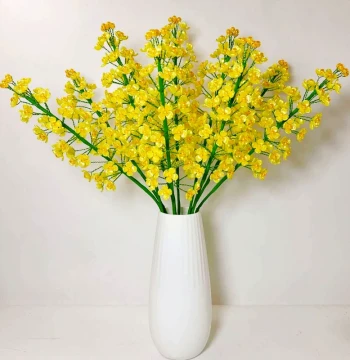 Rapeseed Flower Handmade DIY Material Kit, Creative Bouquet Making, Beaded Petals, Artificial Flower Ornament for Table Decoration