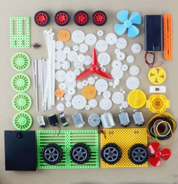 Plastic Gear Accessory Kit with Lubricant for Toys Plastic Transmission Presser Foot Motor Toy Car Combo Wheel Axle