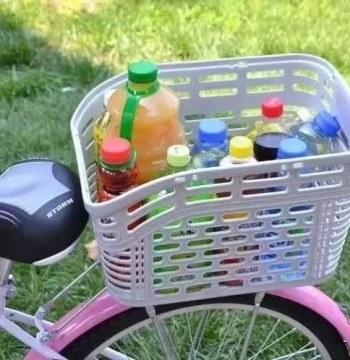Rear Bicycle Basket, School Bag Basket, Enlarged E-Bike Basket, Mountain Bike Pet Basket, Plastic
