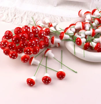 Simulation Foam Small Mushrooms, Christmas Decorations, DIY Handmade Wreath Materials, Plant Bonsai Photo Props