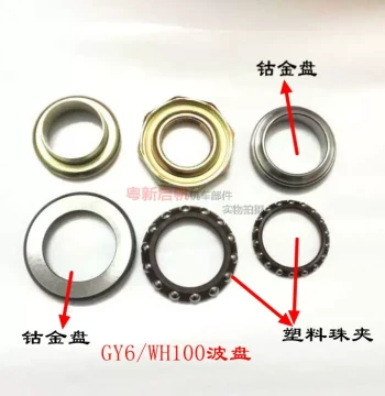 Motorcycle/Scooter Steering Bearings for GY6 125, WH100, GN125, CG125 (Headset Wave Disc/Front Fork Bearings)