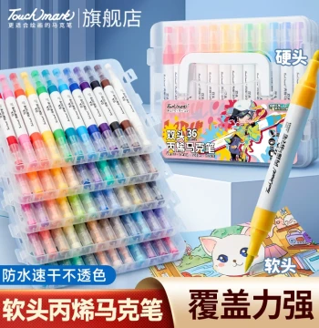 Touchmark Kids Art Set: Washable Soft-Tip Acrylic Markers for Preschoolers