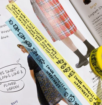 Fuguang Sample Pack: Korea afrocat Cute Hand-Drawn Handwritten Text Graffiti Washi Tape for Journaling