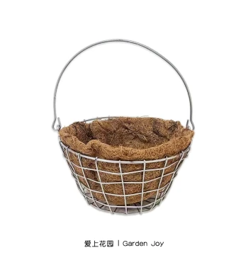 Love Garden | Gardening Sundries Garden Yard Decorative Ornaments Wire Coir Small Round Square Half-Moon Baskets
