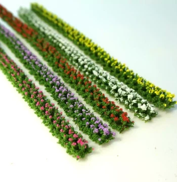 Architectural Sandbox Model, Miniature Artificial Flower Bushes and Grass, DIY Simulation Decorative Accessories, Colored Plastic Shrub Strips
