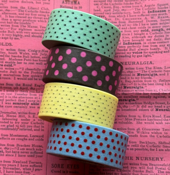 Fuguang Partial Roll / Full Roll: Korean jazzornot Dot Series Basic Planner Tape