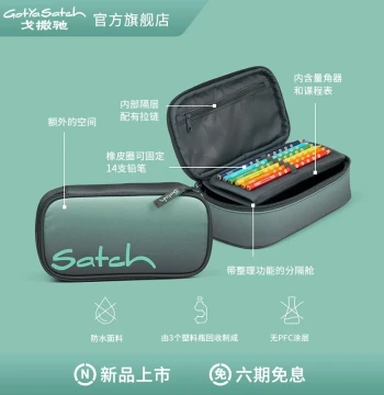 GotYaSatch Germany Pencil Case for Elementary, Middle, and High School Students - Stylish Multi-Function Pencil Box for Boys and Girls