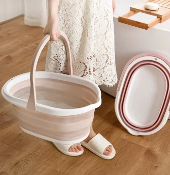 Rectangular Plastic Mop Bucket Home Folding Floor Cleaning Water Storage Bucket Mop M-Bucket Sponge Mop Cleaning Bucket Water Squeezer