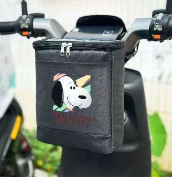 Large-Capacity Waterproof Universal Storage Bag for E-Bikes - Front-Mounted Pouch for Raincoats and Chargers