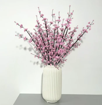 Handmade Simulation Flower DIY Material Kit Decorate Yourself TV Cabinet Ornament Romantic Cherry Blossom Bead Making