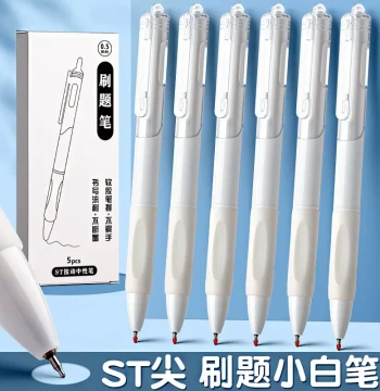 ST Tip Quick-Dry Press Gel Pen 0.5mm Black for Student Exams