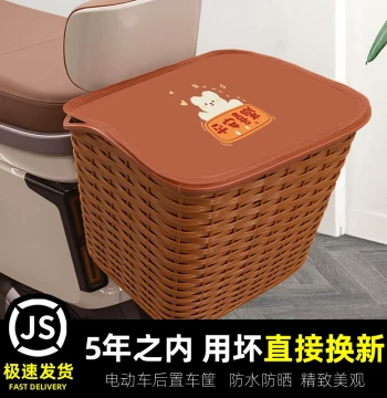 Rear Storage Basket for Electric Bikes – Helmet Holder and Decorative Cargo Box for Aima Models