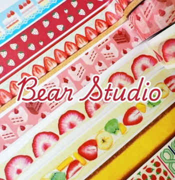 Bulk Japanese Washi Tape Collection, Store Signature: Sweet Strawberry Cake, Salad Fruit Sandwich