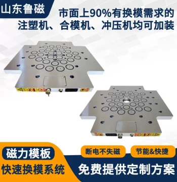 MQJ Quick Die Change System for Stamping, Automatic Electromagnetic Mold Changer for Injection Molding Machines, Permanent Magnetic Template